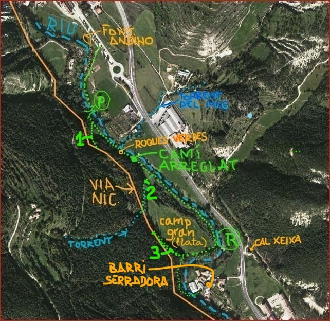 Imatge pels mitjans: “SALVEM LA PALANCA” - restauració de la palanca de més avall de la font de l&#39;Andino (feta per ICONA els anys 70, ara molt desconeguda i malmesa)